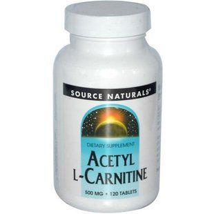 Source Naturals, Ацетил L-карнітин, 500 мг, 120 таблеток SNS-00331 фото