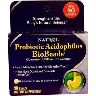 Natrol, Ацидофильный пробиотик в биогранулах, 90 гранул NTL-04723 фото