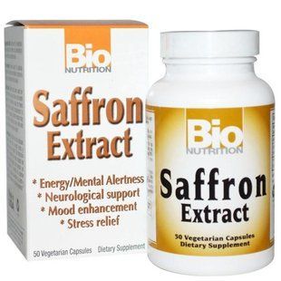 Bio Nutrition, Екстракт шафрану, 50 капсул на рослинній основі BIU-00317 фото