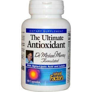 Natural Factors, Максимальный антиоксидант , с альфа-липоевой кислотой и лютеином, 60 капсул NFS-03500 фото