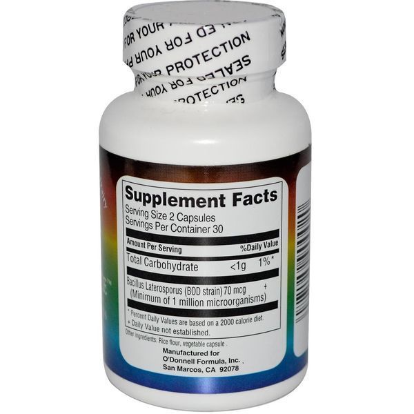 ODonnell Formulas, Flora Balance, Bacillus Laterosporus Bod Strain, 60 капсул FOB-90002 фото