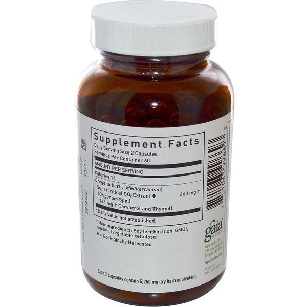 Gaia Herbs, Масло душицы, 120 жидких фито-капсул на растительной основе GAI-99669 фото