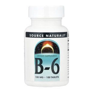 Vitamin B-6 100 mg - 100 tabs (Пошкоджена етикетка) 2024-11-0183 фото