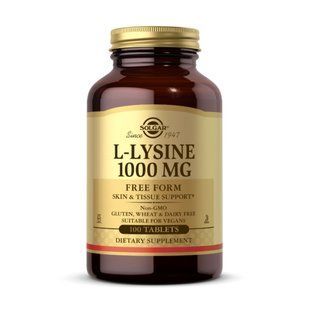 L-Lysine 1000mg - 100 tabs 100-17-9566270-20 фото