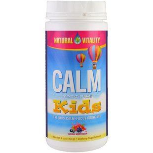 Natural Vitality, Calm Specifics, для детей, смесь для успокоения и концентрации, натуральные ягоды, (113 г) PTG-00237 фото