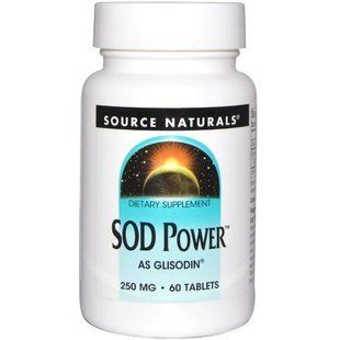 Source Naturals, SOD Power, 250 мг, 60 таблеток SNS-01873 фото
