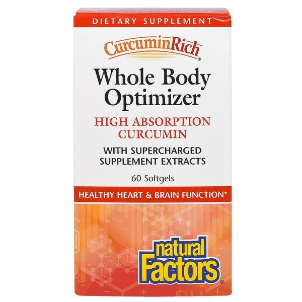 Natural Factors, Куркуминовое богатство, пищевая добавка для оптимизации здоровья всего тела, 60 мягких желатиновых капсул с жидкостью NFS-04555 фото
