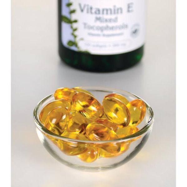 Витамин Е (Vitamin E) токоферолы Tocopherols Swanson Витамин Е 400 ME Mix 100капс. SW151 фото