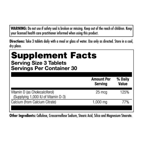Calcium Citrate D3 1000mg - 90 tabs 2022-10-1771 фото