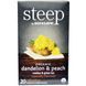 Bigelow, Steep, Organic Dandelion & Peach, Rooibos & Green Tea, 20 Tea Bags, 1.18 oz (33 g) LOW-17715 фото 1