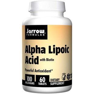 Jarrow Formulas, Альфа-ліпоєва кислота 100 мг, 60 таблеток JRW-20002 фото