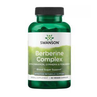 Berberine Complex with Cinnamon Gymnema & Fenugreek - 90 vcaps 100-43-8395755-20 фото