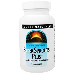 Source Naturals, Супер-паростки плюс, харчова добавка для підтримки рівня антиоксидантів, 120 таблеток SNS-00979 фото
