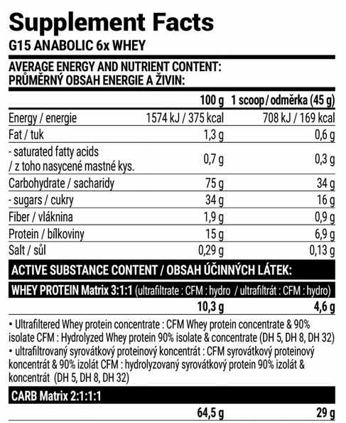 G15 Anabolic Gainer - 3000g Choco-Coconut 100-51-5358137-20 фото