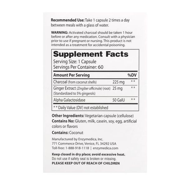 Activated Charcoal - 60 caps 2023-10-3996 фото