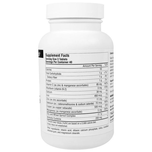 Source Naturals, Супер-ростки плюс, пищевая добавка для поддержания уровня антиоксидантов, 120 таблеток SNS-00979 фото