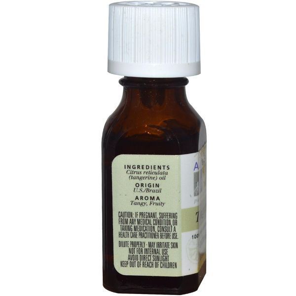 Aura Cacia, 100%-ве чисте ефірне масло, мандарини, підбадьорюючи, 0,5 рідких унцій (15 мл) AUR-91138 фото