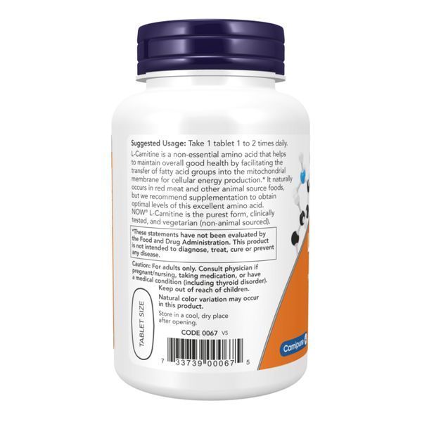 L-Carnitine 1000mg - 100 tabs 2022-10-2540 фото