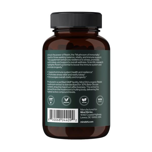 Reishi Mushroom 1000 mg - 60 vegcaps (Без етикетки) 2023-10-7963 фото