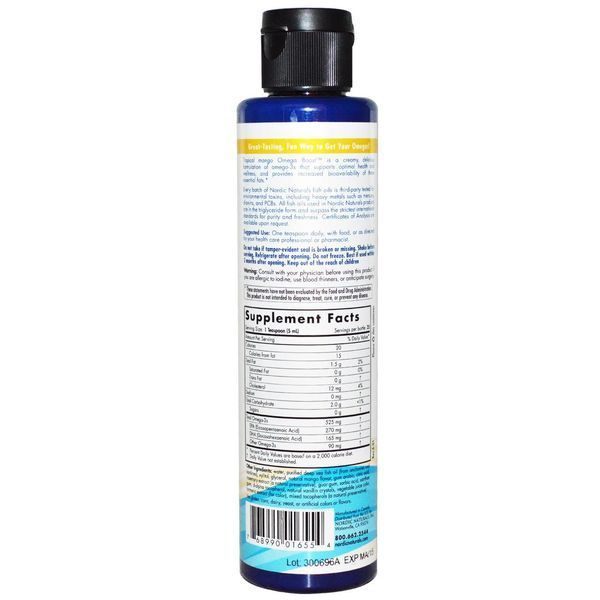 Nordic Naturals, Заряд омега с тропическим манго, 6 жидких унций (178 мл) NOR-01655 фото