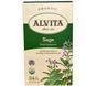 Alvita Teas, Натуральный шалфей без кофеина, 24 пакетика, 1.13 унций (32 г) ALV-03819 фото 1
