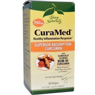 EuroPharma, Terry Naturally, Terry Naturally, CuraMed, 750 мг, 120 мягких желатиновых капсул EUR-20292 фото