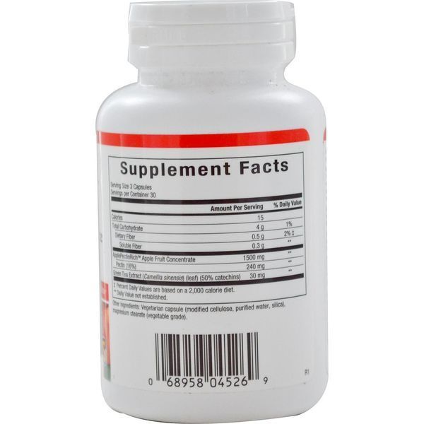 Natural Factors, ApplePectinRich, супер сильный концентрат яблочного пектина, 90 растительных капсул NFS-04526 фото
