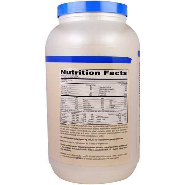 Natures Best, IsoPure, Изолят сывороточного белка со вкусом натуральной ванили, 3 фунта (1361 г) NBT-02237 фото