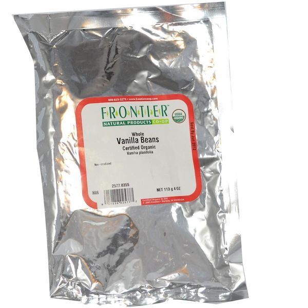 Frontier Natural Products, Органічні цілісні боби ванілі 4 унції (113 г) FRO-02577 фото