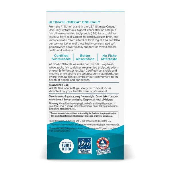 Ultimate Omega One Daily - 30 softgels 2023-10-5971 фото