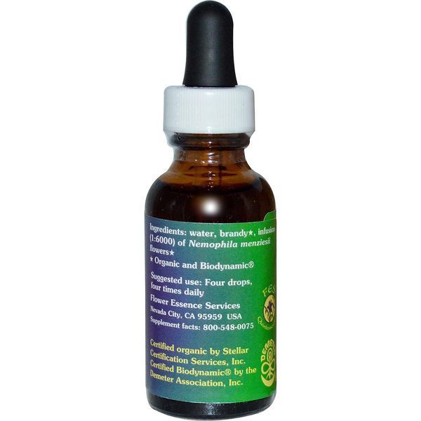 Flower Essence Services, Немофила Мендиса, цветочная эссенция, 30 мл FES-11076 фото