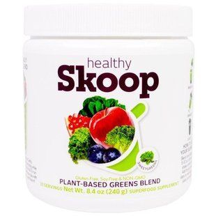 Healthy Skoop, Зеленая Смесь на Растительной Основе, Sweet Greens, 8,4 унции (240 г) HSK-00403 фото