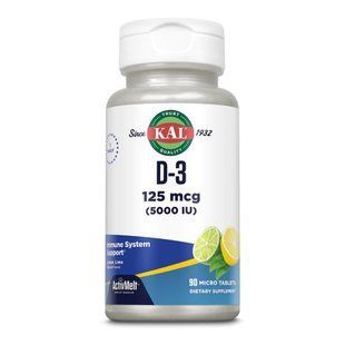 D-3 5000 IU 125mcg - 90 tabs Lemon Lime 2022-10-1774 фото