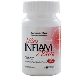 Natures Plus, Пищевая добавка Ultra Inflam Actin, 60 растительных капсул NAP-04687 фото