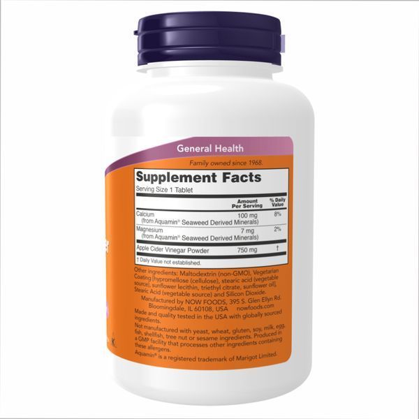 Apple Cider Vinegar 750 mg - 180 tabs 2022-10-0646 фото