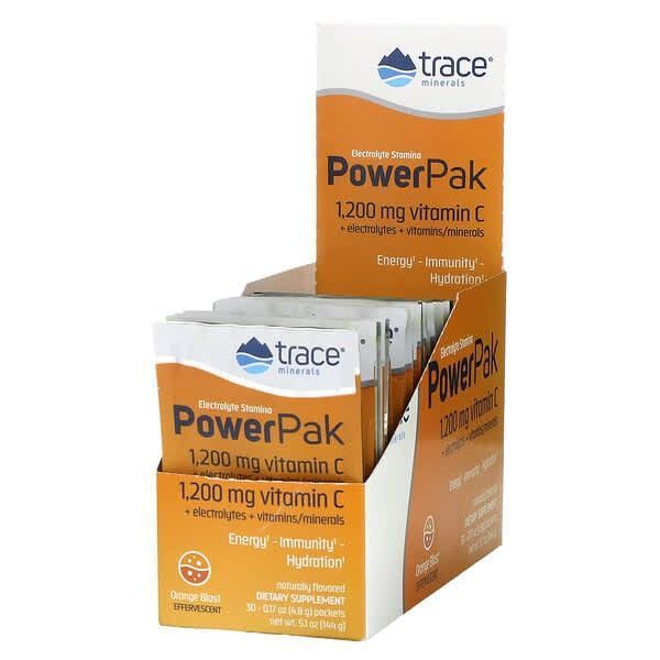Электролиты - Микроэлементы Power Pak -Светло-оранжевый &laquo;шипучий&raquo; напиток 30 стиков TMR-00053 фото