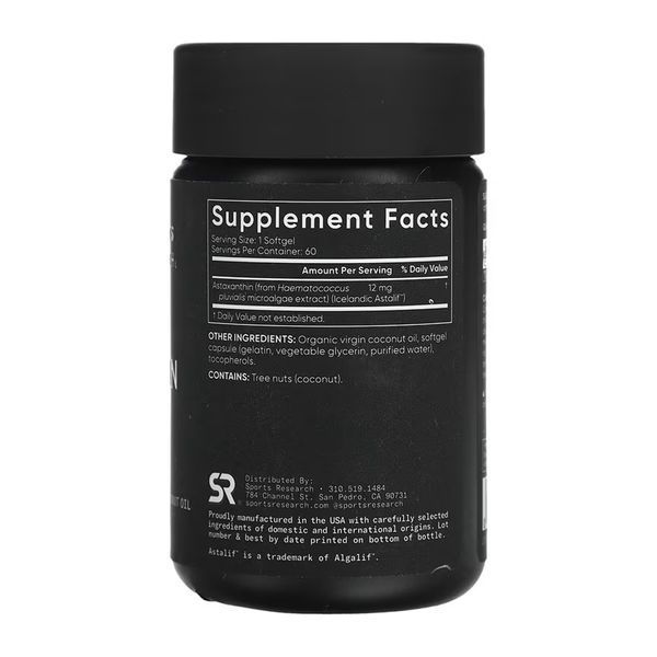 Astaxanthin 12mg - 60 softgels 2023-10-5918 фото