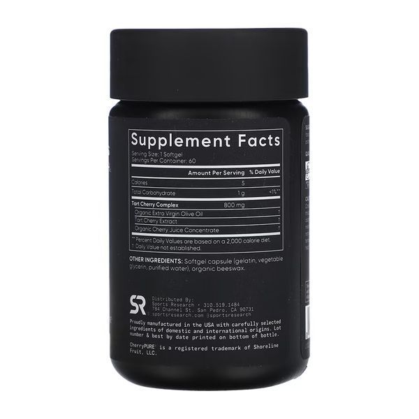 Tart Cherry 800mg - 60 softgels 2023-10-6181 фото