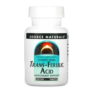 Trans-Ferulic Acid 250mg - 30 tabs (Пошкоджена банка) 2024-11-0187 фото