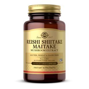 Reishi Shiitake Maitake Mushroom Extract - 50 vcaps 2023-10-4135 фото