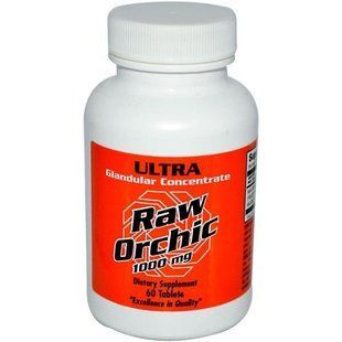 Ultra Glandular Enterprises, Пищевая добавка Raw Orchic, 1000 мг, 60 таблеток ULE-55939 фото