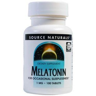 Source Naturals, Мелатонін, 1 мг, 100 таблеток SNS-00719 фото