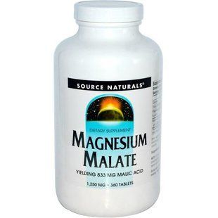 Source Naturals, Яблочнокислый магний, 1,250 мг, 360 таблеток SNS-00535 фото