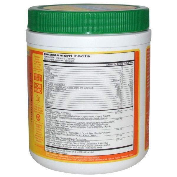 Amazing Grass, Green Superfood, Иммунитет, мандарин, 7,4 унции (210 г) AMG-00169 фото
