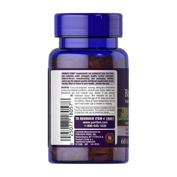 Resveratrol 100 mg - 60 softgels 2023-10-2481 фото