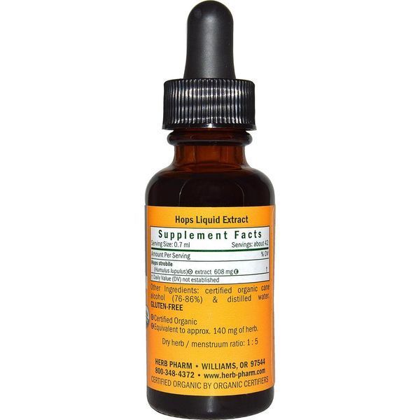 Herb Pharm, Хмель, богатые лупулином шишки, 1 жидкая унция (30 мл) HBP-00071 фото