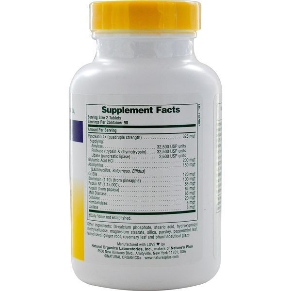 Natures Plus, Максимальная сила Ultra-Zyme, 180 таблеток NAP-04453 фото