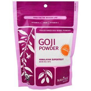 Navitas Organics, Organic, Goji Порошок, Сублимированный порошок ягод годжи, 227 г NAV-00063 фото