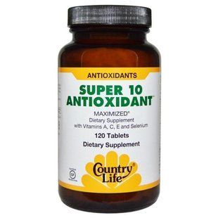 Country Life, Super 10 Antioxidant, антиоксидант, 120 таблеток CLF-05027 фото