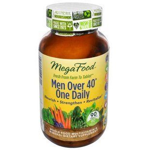 MegaFood, Для мужчин старше 40 лет, одна таблетка в день, без железа, 90 таблеток MGF-10270 фото